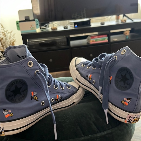 Converse Kids Blue High-Top Sneakers - Picture 3 of 10
